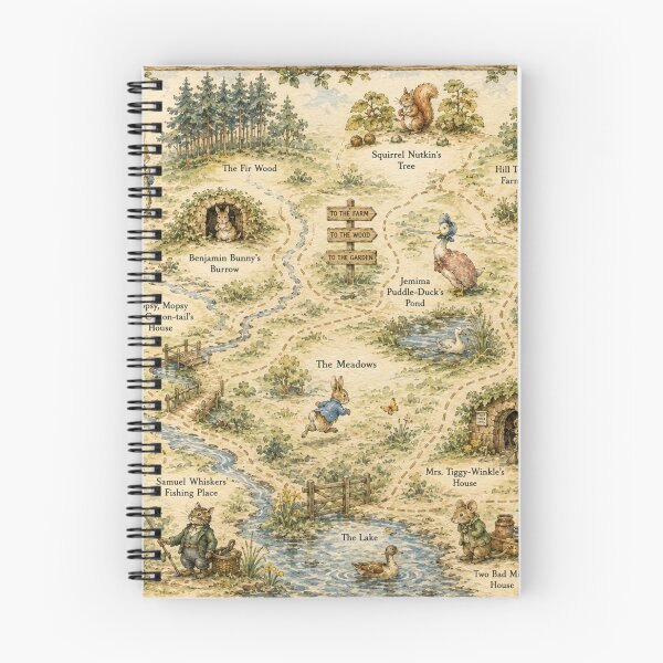 Item preview, Peter Rabbit Map - Vintage Storybook Woodland World, Nursery Decor Lovers designed and sold by RickE.