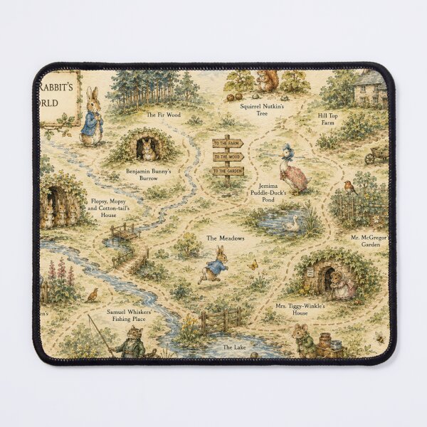 Item preview, Peter Rabbit Map - Vintage Storybook Woodland World, Nursery Decor Lovers designed and sold by RickE.