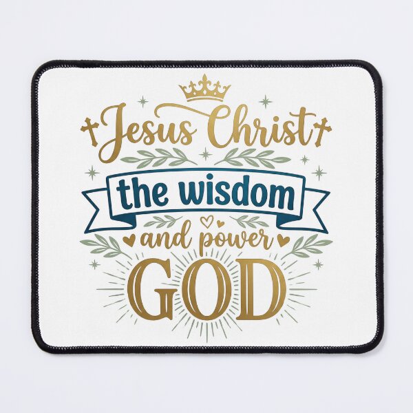 Item preview, Jesus Christ the wisdom and power of GOD - Royal Gold and Blue Faith Graphic designed and sold by Faithloveshop.
