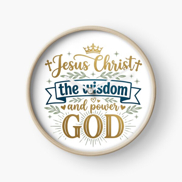Item preview, Jesus Christ the wisdom and power of GOD - Royal Gold and Blue Faith Graphic designed and sold by Faithloveshop.