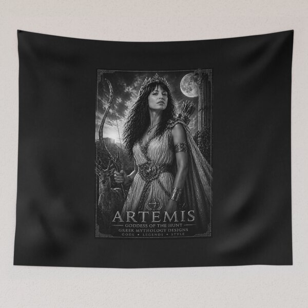 Item preview, ARTEMIS Black & White Edition – Greek Mythology Poster designed and sold by Ancient-Era.