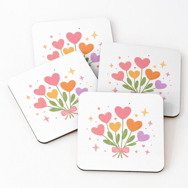 Item preview, Colorful Heart Bouquet Whimsical Pastel Valentine Aesthetic designed and sold by Rehnair.
