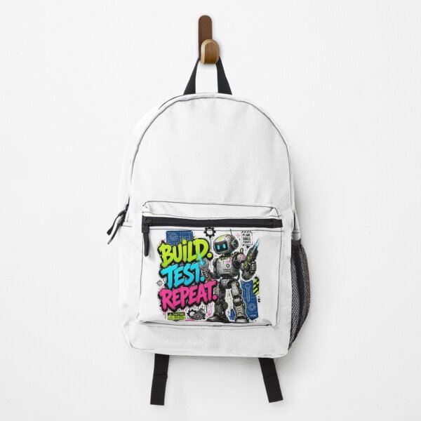 Item preview, BUILD. TEST. REPEAT. Graffiti Sticker PNG | Futuristic Robot Engineer | Coding & AI Tech Laptop Vinyl Decal | Programmer Gift designed and sold by Stylestickers55.