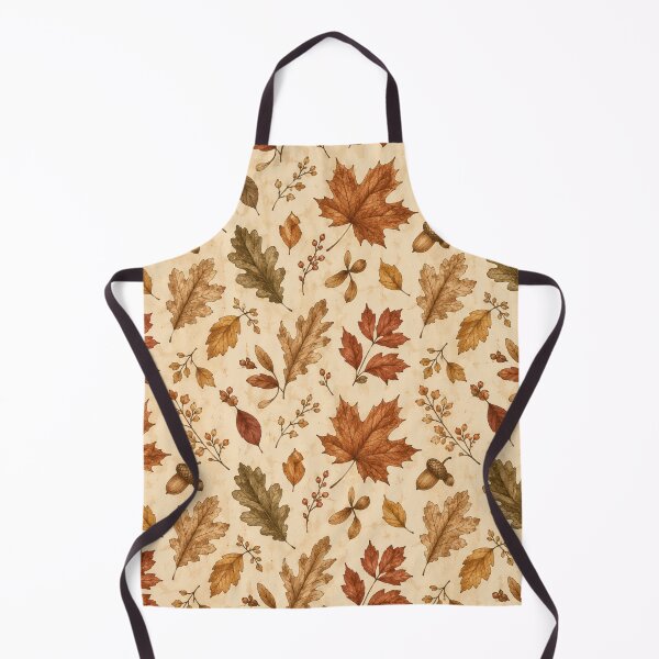 Item preview, Autumn Leaves Watercolor Pattern | Fall Foliage Seamless Design | Maple Oak Acorns Nature Illustration designed and sold by DreamPixelPrint.
