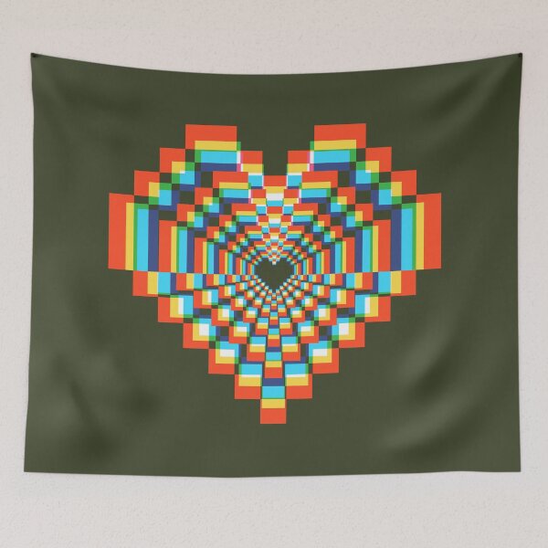 Item preview, Dark Pixel Heart - Soft CMYK 2 designed and sold by animinimal.