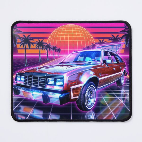 Item preview, Neon Retrowave Road Trip Station Wagon designed and sold by Dimensionality.