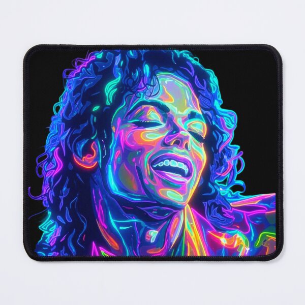 Item preview, Neon Pop Singer Portrait Retro Glow Artwork designed and sold by ExploreAura Studio.