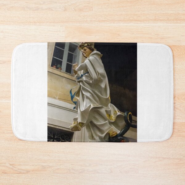 Item preview, Statue Of The Virgin Mary With Crown And Halo Of Stars, Praying Madonna In White Robe designed and sold by Nmallia.