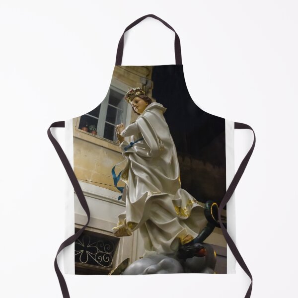 Item preview, Statue Of The Virgin Mary With Crown And Halo Of Stars, Praying Madonna In White Robe designed and sold by Nmallia.