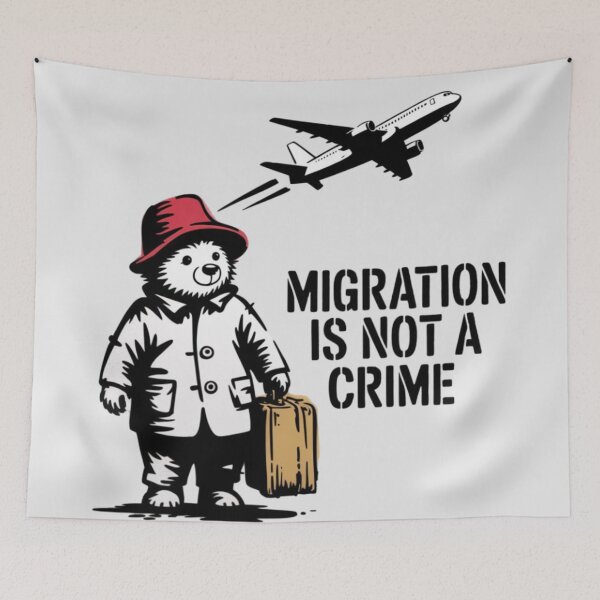 Item preview, Banksy - Migration is not a crime designed and sold by 123ks.