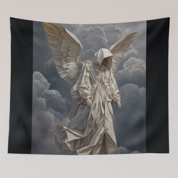 Item preview, Faceless Paper Angel Beneath Storm Clouds designed and sold by Shannon Hilson.
