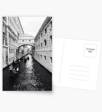 Black and white Venice canal Postcards