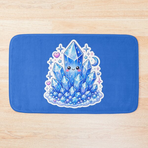 Item preview, Cute Kawaii Blue Crystal Cluster Sticker designed and sold by Christiana-Art.