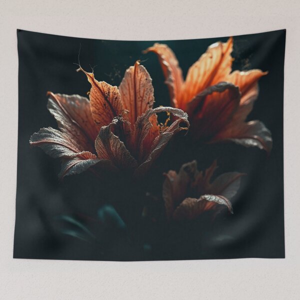 Item preview, Dramatic Rust Orange Lily Floral Macro Art designed and sold by WitchyBotanicaArt.
