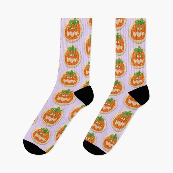 Item preview, Disco Jack O'Lantern Pumpkin Cookie designed and sold by Ellie Dyer.