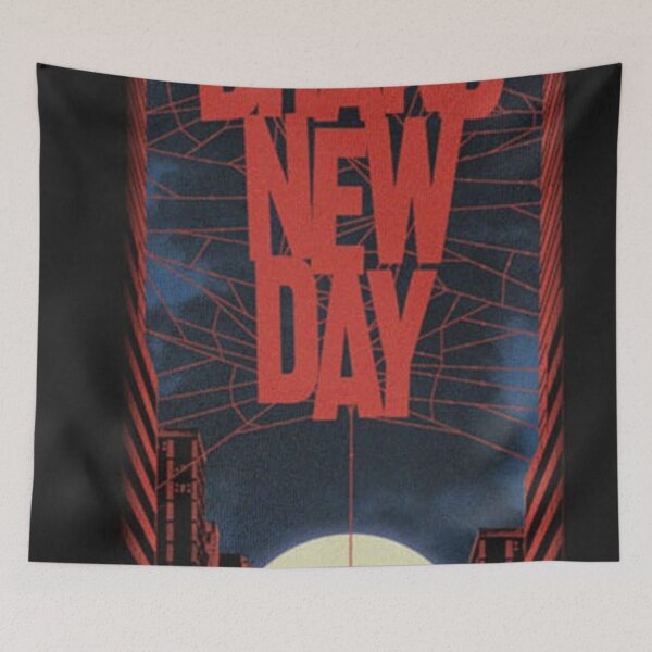 Item preview, Spider Inspired Brand New Day Minimalist City Skyline Retro Comic Graphic designed and sold by Manga Mouth Piece .
