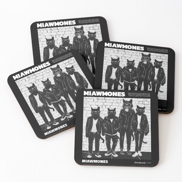 Item preview, MIAWMONES RAMONES CAT PARODY designed and sold by WolfmanProphecy.