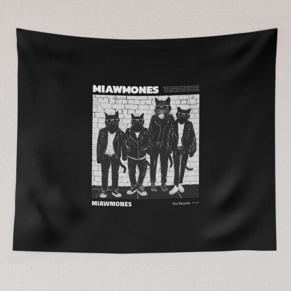 Item preview, MIAWMONES RAMONES CAT PARODY designed and sold by WolfmanProphecy.