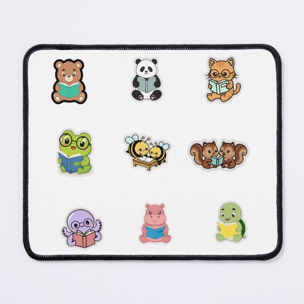 Item preview, Cute Reading Animals Collection designed and sold by KAWAII STUDIO NB.