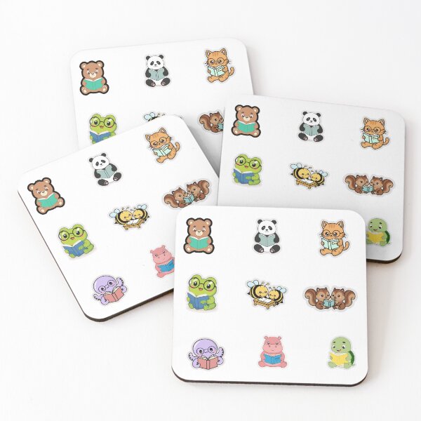 Item preview, Cute Reading Animals Collection designed and sold by KAWAII STUDIO NB.