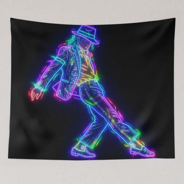Item preview, Neon Pop Dance Silhouette Retro Glow Art designed and sold by ExploreAura Studio.