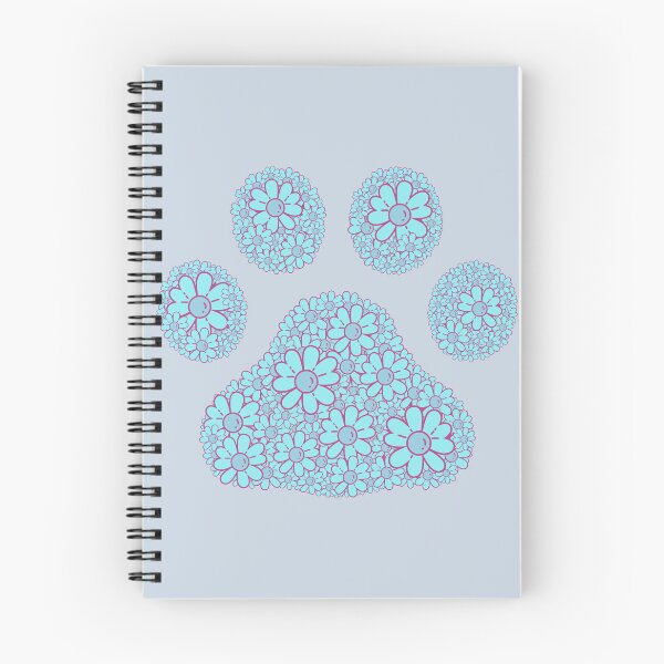 Item preview, Retro Turquoise daisy dog paw print  designed and sold by Doodles Down South.