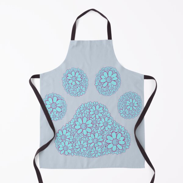 Item preview, Retro Turquoise daisy dog paw print designed and sold by Doodles Down South.