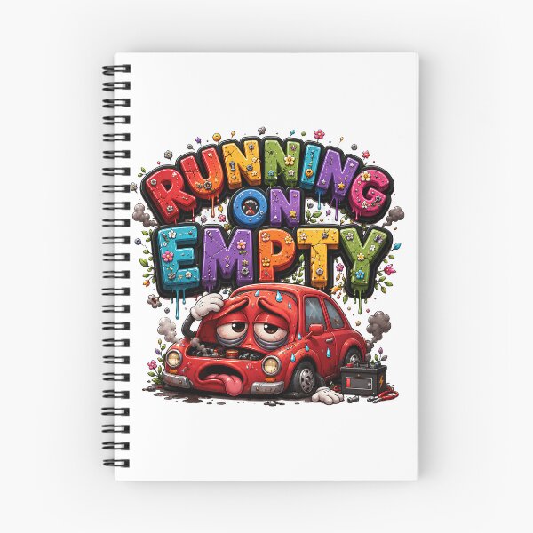 Item preview, Running on Empty Exhausted Red Car Funny Cartoon designed and sold by M.Store.