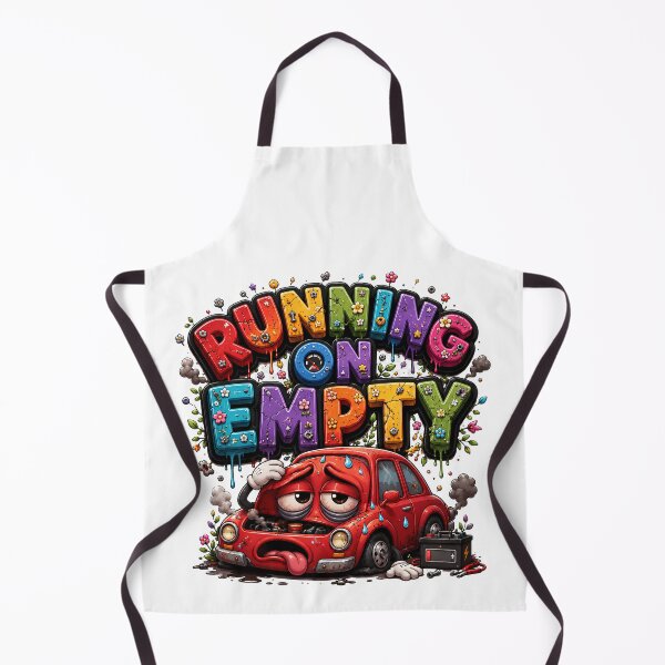 Item preview, Running on Empty Exhausted Red Car Funny Cartoon designed and sold by M.Store.