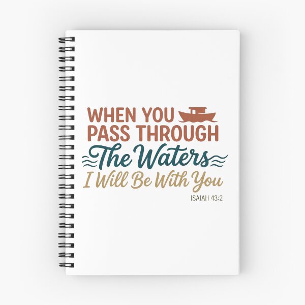 Item preview, When You Pass Through The Waters I Will Be With You - Isaiah 43:2 Faith Graphic designed and sold by Faithloveshop.