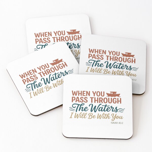 Item preview, When You Pass Through The Waters I Will Be With You - Isaiah 43:2 Faith Graphic designed and sold by Faithloveshop.