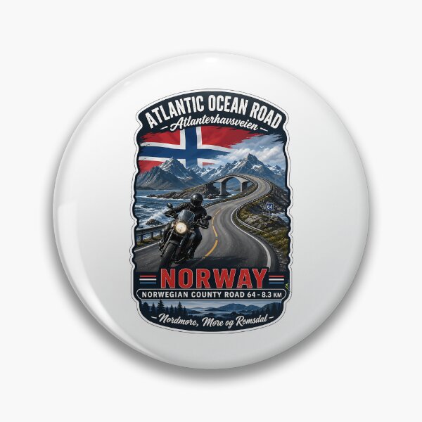 Item preview, Atlantic Ocean Road Norway Atlanterhavsvegen Sticker Tshirt 09 designed and sold by yulnsjo.