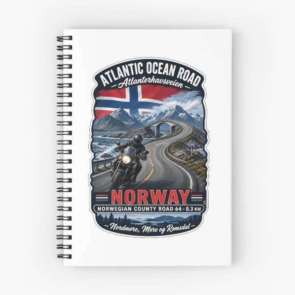 Item preview, Atlantic Ocean Road Norway Atlanterhavsvegen Sticker Tshirt 09 designed and sold by yulnsjo.