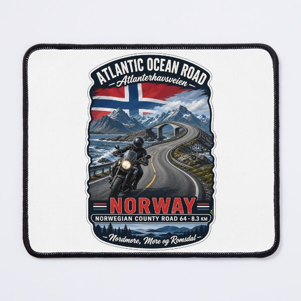 Item preview, Atlantic Ocean Road Norway Atlanterhavsvegen Sticker Tshirt 09 designed and sold by yulnsjo.