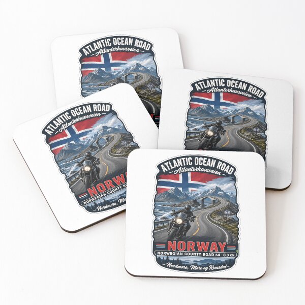 Item preview, Atlantic Ocean Road Norway Atlanterhavsvegen Sticker Tshirt 09 designed and sold by yulnsjo.