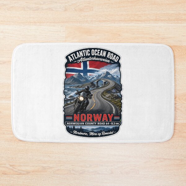 Item preview, Atlantic Ocean Road Norway Atlanterhavsvegen Sticker Tshirt 09 designed and sold by yulnsjo.