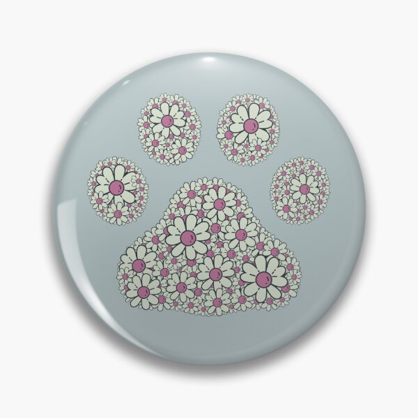 Item preview, Retro Sage daisy dog paw print  designed and sold by Doodles Down South.