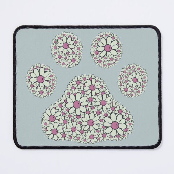 Item preview, Retro Sage daisy dog paw print  designed and sold by Doodles Down South.