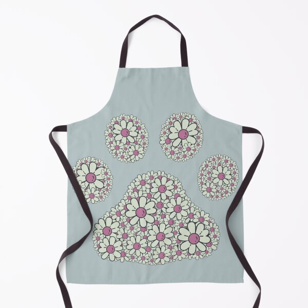 Item preview, Retro Sage daisy dog paw print designed and sold by Doodles Down South.