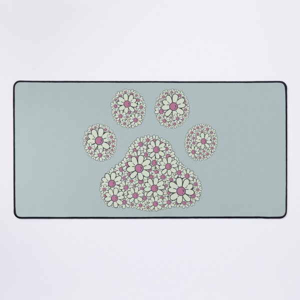 Item preview, Retro Sage daisy dog paw print  designed and sold by Doodles Down South.