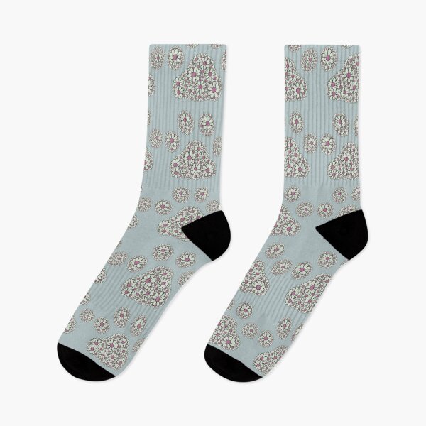 Item preview, Retro Sage daisy dog paw print  designed and sold by Doodles Down South.