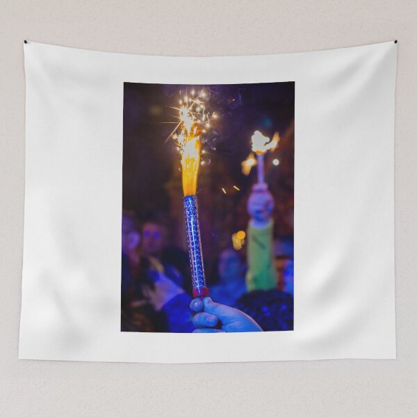Item preview, Handheld Sparkler Firework Sparking at Night Party Celebration With Colorful Bokeh Lights designed and sold by Nmallia.