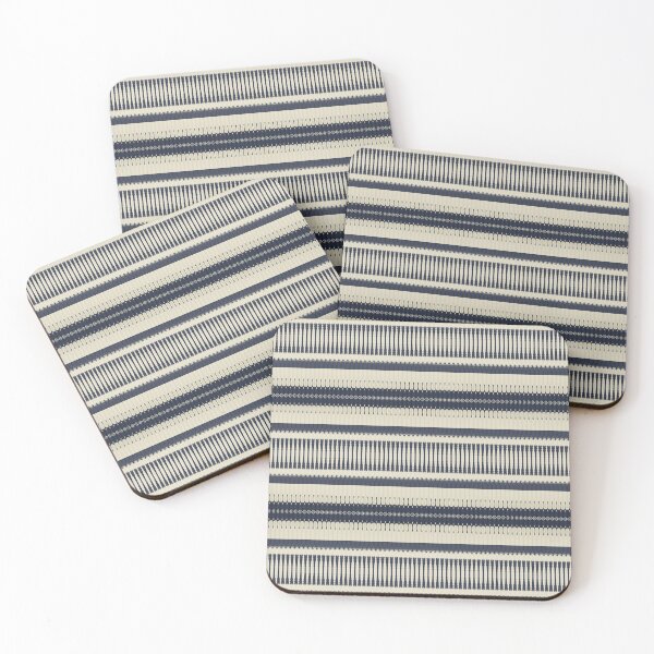 Item preview, Navy Blue Stripedot Geometric Aztec Pattern designed and sold by FawnFeatherCo.