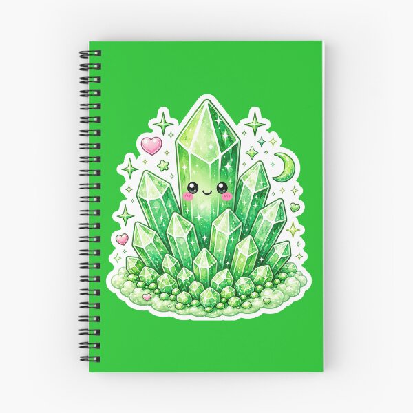 Item preview, Cute Kawaii Green Crystal Cluster Sticker designed and sold by Christiana-Art.