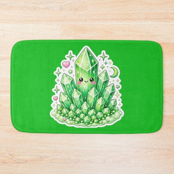 Item preview, Cute Kawaii Green Crystal Cluster Sticker designed and sold by Christiana-Art.
