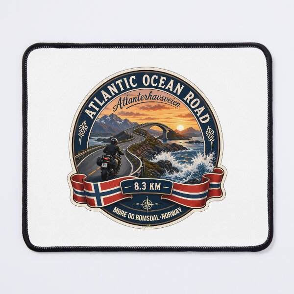 Item preview, Atlantic Ocean Road Norway Atlanterhavsvegen Sticker Tshirt 05 designed and sold by yulnsjo.
