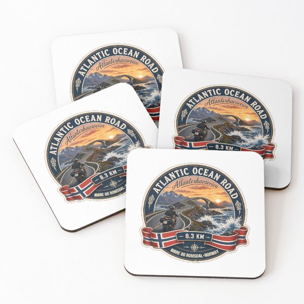 Item preview, Atlantic Ocean Road Norway Atlanterhavsvegen Sticker Tshirt 05 designed and sold by yulnsjo.