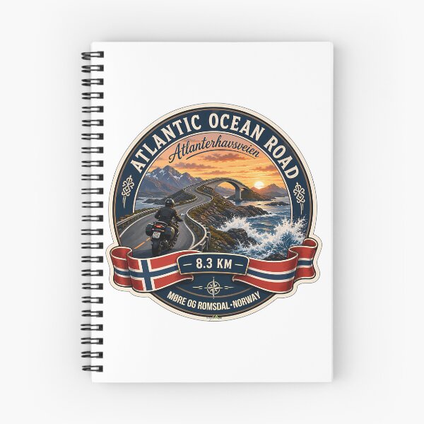 Item preview, Atlantic Ocean Road Norway Atlanterhavsvegen Sticker Tshirt 05 designed and sold by yulnsjo.