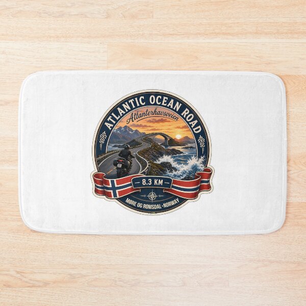 Item preview, Atlantic Ocean Road Norway Atlanterhavsvegen Sticker Tshirt 05 designed and sold by yulnsjo.