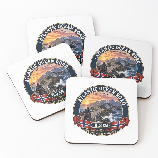 Item preview, Atlantic Ocean Road Norway Atlanterhavsvegen Sticker Tshirt 069 designed and sold by yulnsjo.